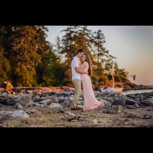 Ralph Lauren evening summer peach prom wedding